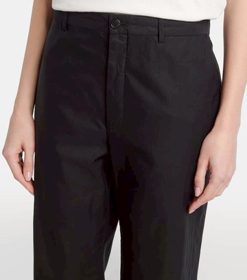 The Row Zuzana mid-rise cotton twill straight pants
