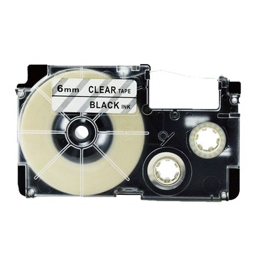 NEXTPAGE CASIO 標籤機專用相容標籤帶 XR-6X1/透明底黑字/6mm