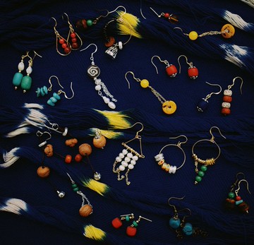 【古典松石天珠】新中式復古藏風 925純銀耳飾