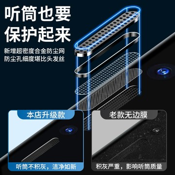 自帶防塵網 抗藍光玻璃貼 滿版保護貼 適用 蘋果 iPhone 14 13 12 11 pro max XS 頂級防爆