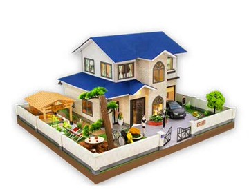 *免運費*西湖別墅(溫泉)/大型紙紮屋/附魂身/附電池靈屋/紅/藍屋頂/往生/禮儀/百日/清明/祭祀