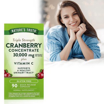 【Natures Truth 綠萃淨】50倍濃縮蔓越莓+C膠囊(90粒/瓶)