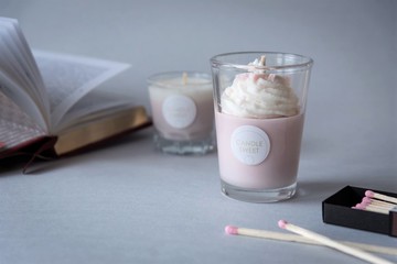 甜點蠟燭-草莓慕斯-120ml Strawberry Mousse-天然精油大豆蠟燭