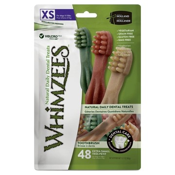 WHIMZEES 唯潔 牙刷型潔牙骨 48支 可食用、素食的 低脂肪 富含維生素和抗氧化劑及纖維  360g  1包  口腔衛生