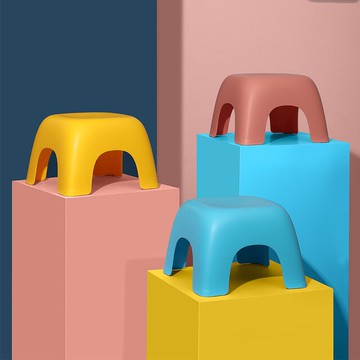 可愛家用客廳茶幾塑料矮凳小號浴室凳子兒童寶寶防摔加厚成人結實