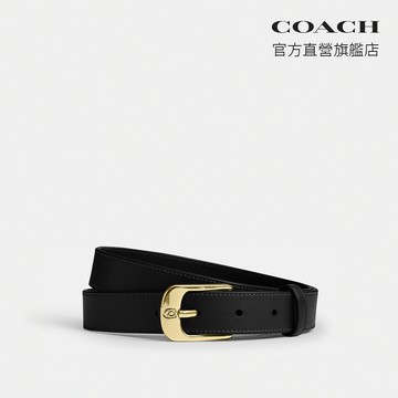 【COACH】C HARNESS針釦腰帶，25MM-IM/黑色(CEB71)｜官方直營