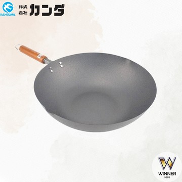 日本神田窒化鐵鍋【Winner】 窒化鐵鍋 鐵鍋 神田鐵鍋 神田窒化鐵鍋 炒鍋 無塗層鐵炒鍋 鐵炒鍋 日本製鐵鍋