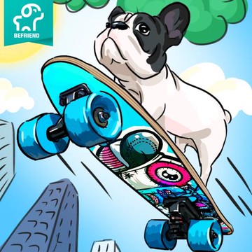 TT滑板車法斗狗滑板狗狗專業陸沖板訓練玩具柴犬斗牛犬寵物狗用品