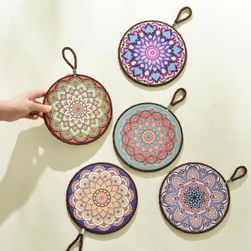 高顏值陶瓷餐墊家用防燙餐桌墊防燙耐高溫砂鍋隔熱墊軟木碗墊盤墊