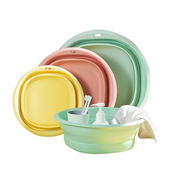 日本SP SAUCE攜帶式7.5公升折疊臉盆(大型)2入裝