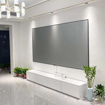 免運 可開發票 投影幕布  100寸4K高清黑晶抗光超窄邊一體式畫框幕免組裝家用畫框投影幕布 快速出貨