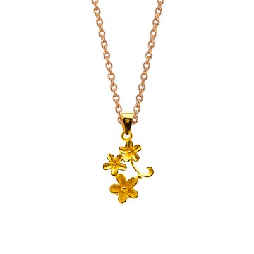 Jove gold JoveGold漾金飾 花絮黃金墜子 送項鍊