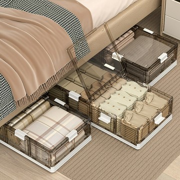 【含稅/免運】 床底收納箱家用收納盒衣服儲物神器放床下整理箱扁平抽屜式帶滑輪