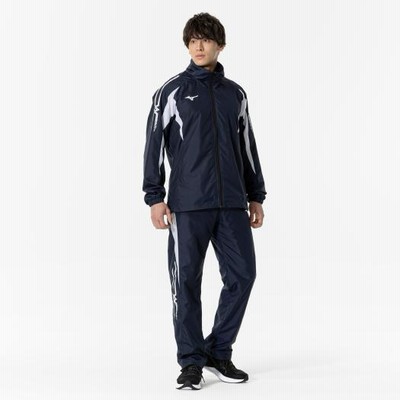 ミズノ ウィンドブレーカージャケット 32JE801514 ディープネイビー×ホワイト Mサイズ ミズノ公式 ウィンドブレーカージャケット ユニセックス