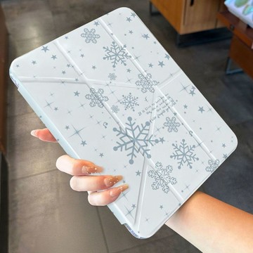 Y折滿屏雪花ipadpro11寸MINI7保護殼A16平板1098代air65保護套A16