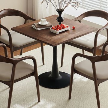 實木餐桌 80cm方桌 洽談桌 陽台方形桌 談判桌 接待桌 休閒茶桌