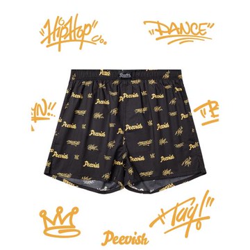 霹危斯男士阿羅褲寬松純棉內褲男生居家短睡褲女夏孖煙通大褲衩