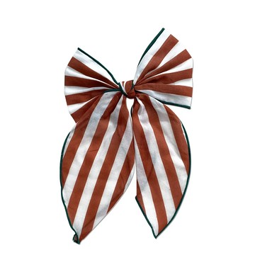 Grech&Co 蝴蝶結造型髮夾 1個 tripe Atlas + Tierra  大  紅色 + 白色