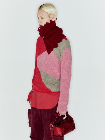 FITE CREW-NECK SWEATER (atb1164m) [RED/PINK]