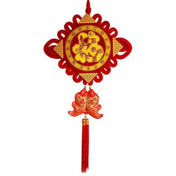 【農曆春節】農曆春節新年元宵【大福氣結板雙魚串吊飾】掛飾