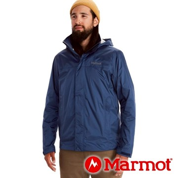 【Marmot】男單件式防水連帽外套『海軍藍』41500 戶外 露營 登山 健行 休閒 時尚 保暖 防水 連帽外套