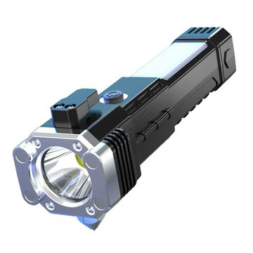 手電筒 安全錘手電筒 車內逃生照明應急 車載破窗器 LED手電筒 USB手電筒 車載強光燈 救生錘