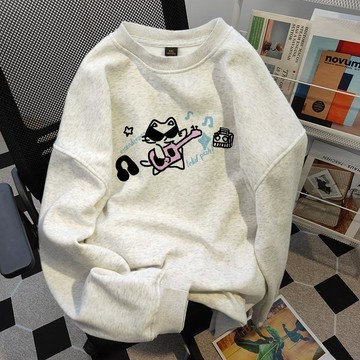 已售9642件💖REOY 大學t 純棉 衛衣 美式 韓版衛衣 上衣 圓領 薄款 設計感 秋冬上衣 ins風 寬鬆衛衣