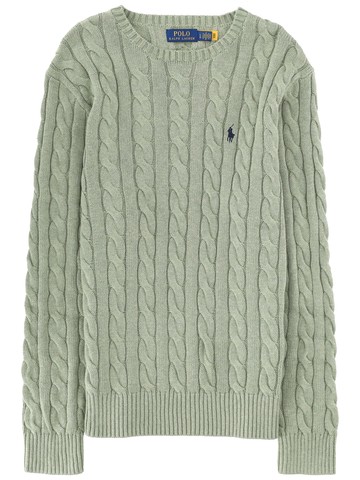 polo ralph lauren cable knit with logo
