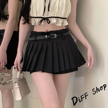 韓版高腰短褲裙 內有安全褲【P374】