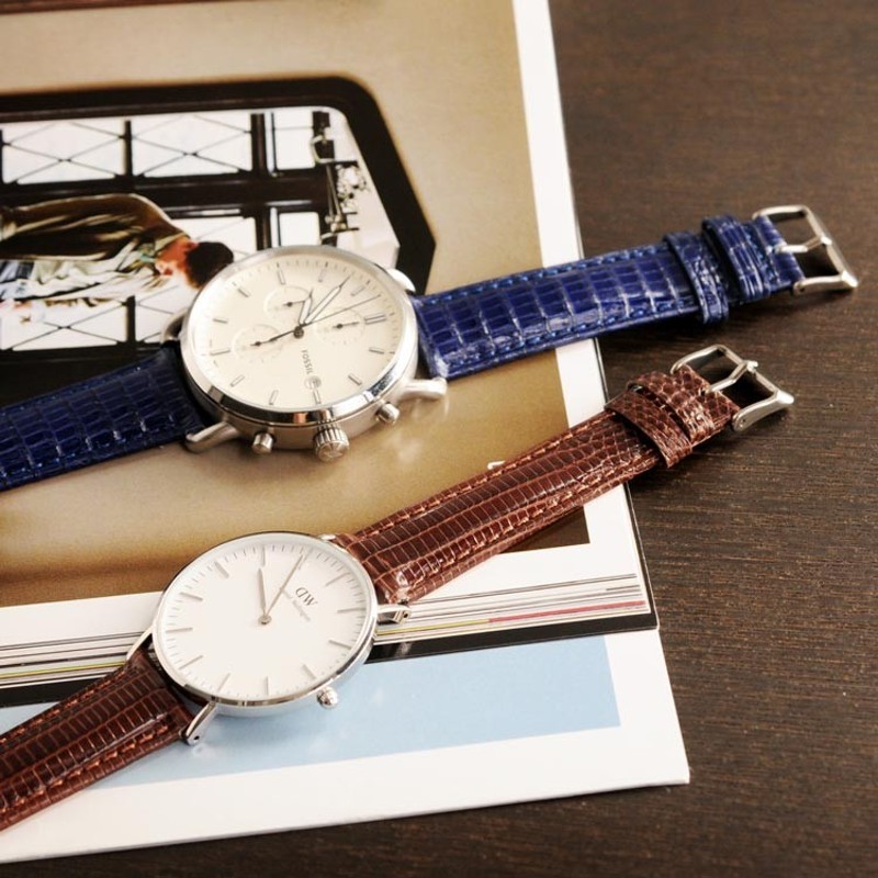 腕時計ベルト メンズ リザード 革 20mm バンド 時計 時計バンド