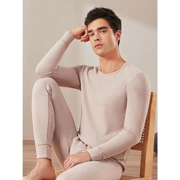 頂呱呱頂瓜瓜男士彩棉秋衣秋褲套裝純棉保暖內衣2024新品全棉薄款