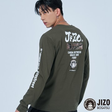 【買1送1】地藏當街迷彩貼標長TEE(綠)- BLUE WAY  地藏小王