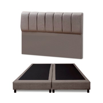 ASSARI-馬斐爾直條貓抓皮房間組(床頭片+床底)-雙大6尺