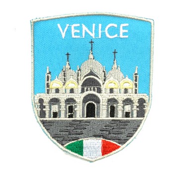 義大利 威尼斯 聖馬爾谷聖殿宗主教座堂 鴿子廣場 刺繡貼布 電繡貼 背膠補丁 刺繡士氣章 貼章 補丁貼INS打卡地標 燙布貼 徽章