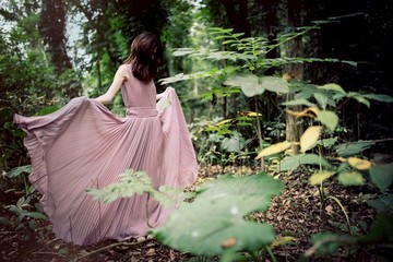 Hera 百摺藕紫色長禮服