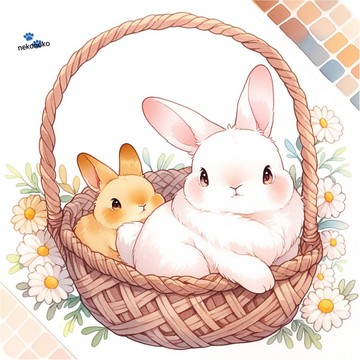 復活節兔子貼紙 no.H121