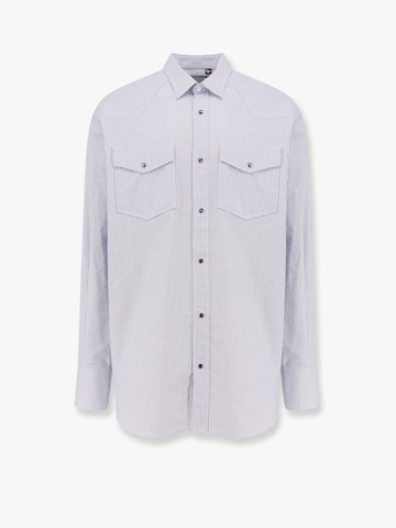 Cotton striped shirt - AMARANTO - gender_Man