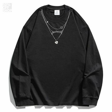 嘻哈街頭風暗黑鍊條大學TEE