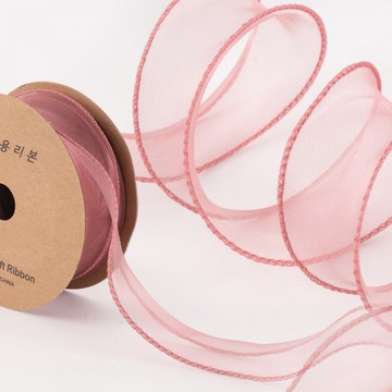 Joyparty 雪紡歐根紗緞帶 40mm 酒紅色 9m  1個