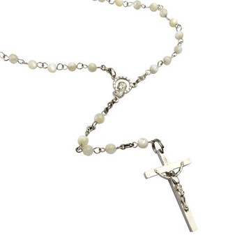 【大東山樑御珊瑚】天然貝珠十字架墜飾項鍊(4.5mm)