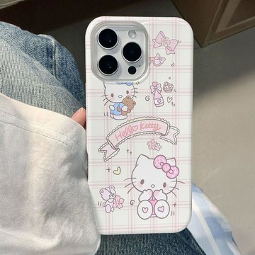 三麗鷗kt貓蘋果17promax手機殼iPhone16plus菲林15pro二合一14小衆13爆款12耐髒