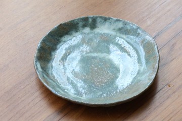 【聖誕禮物】灰藍侘寂風手捏陶小盤美國進口土蛋糕點心飾品收納