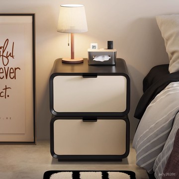 🔥全網-最低價🔥床頭櫃實木簡約床頭櫃黑白臥室家用意式小戶型現代簡約輕奢收納櫃儲物櫃臥室收納櫃 儲物櫃 小櫃子床邊櫃