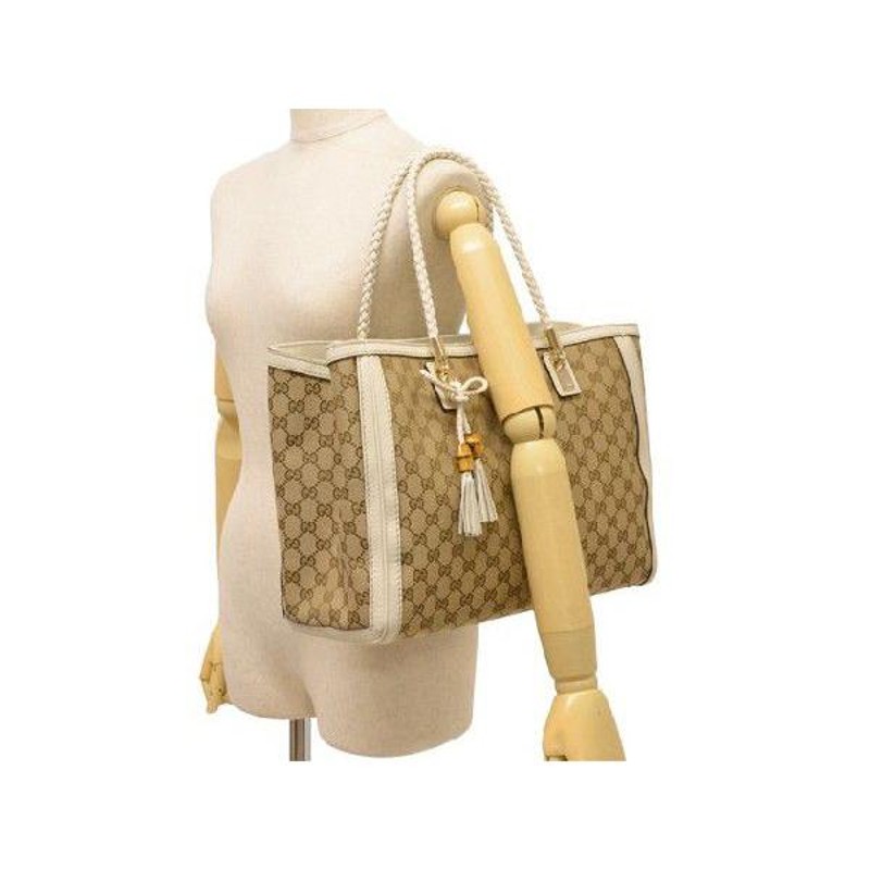 グッチ バッグ GUCCI ショルダーバッグ バンブー GGキャンバス トート 269945 アウトレット レディース | LINEブランドカタログ