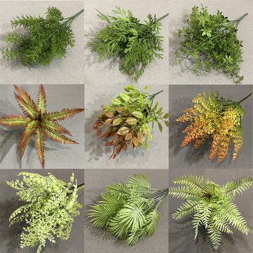 仿真蕨類植物手感軟膠假草厥葉綠植室內插花布景仿真植物造景裝飾 C157
