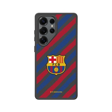 Galaxy S25 Ultra SolidSuit 黑 - FC Barcelona - Logo - Striped Background
