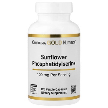California Gold Nutrition, 向日葵磷脂醯絲氨酸，100 毫克，120 粒素食膠囊