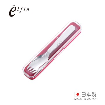 日本高桑金屬 日製不鏽鋼餐用叉匙附收納盒-粉紅盒-3入