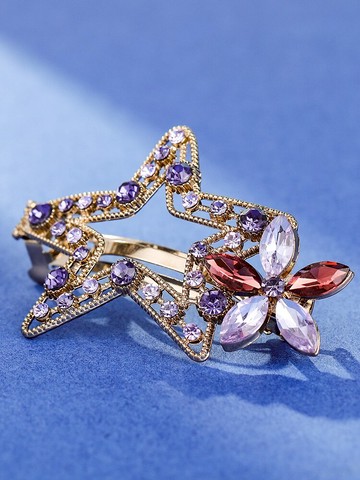 發夾女后腦勺半扎發卡側邊夾子水鉆星星彈簧夾氣質頭飾2021年新款