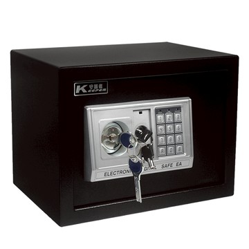 【守護者保險箱】密碼+鑰匙 保險箱 電子 保險櫃 黑色 25EAK25EAK-黑